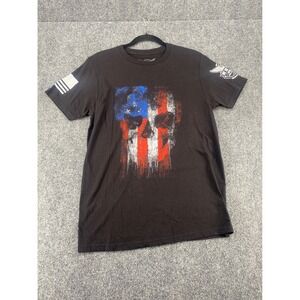 We The People Holsters T-Shirt Mens M Black USA Flag Skull 2nd Amendment Tee
